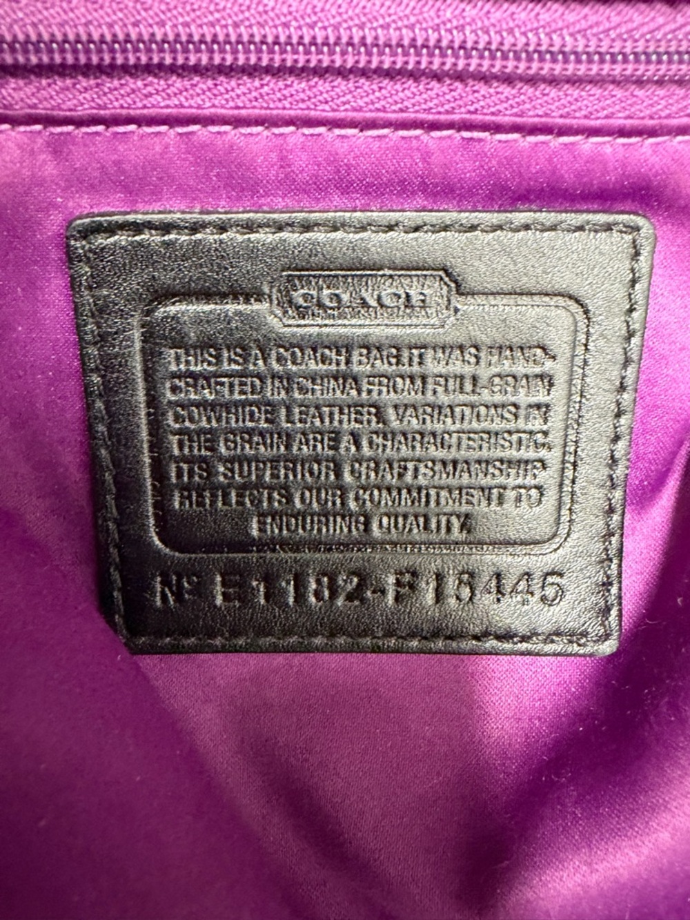 Coach Ashley Leather Satchel F15445 Black Shoulder Bag - Picture 11 of 15